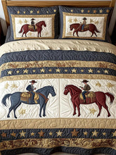 Cowboy Elegance 3-Piece Quilted Bedding Set