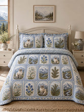 Alpine Mountain Cat Quilted 3-Piece Bedding Set