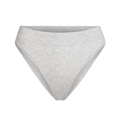 COTTON JERSEY CHEEKY TANGA | LIGHT HEATHER GREY