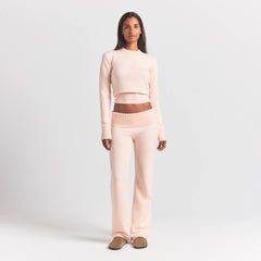 SWEATER KNITS RIBBED LONG SLEEVE FITTED CREW NECK | PRIMROSE
