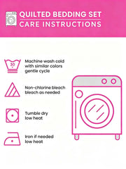 Magic Owl Castle Patchwork 3‐Piece Quilted Bedding Set