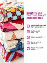 Garden Cat Gathering 3-Piece Quilted Bedding Set