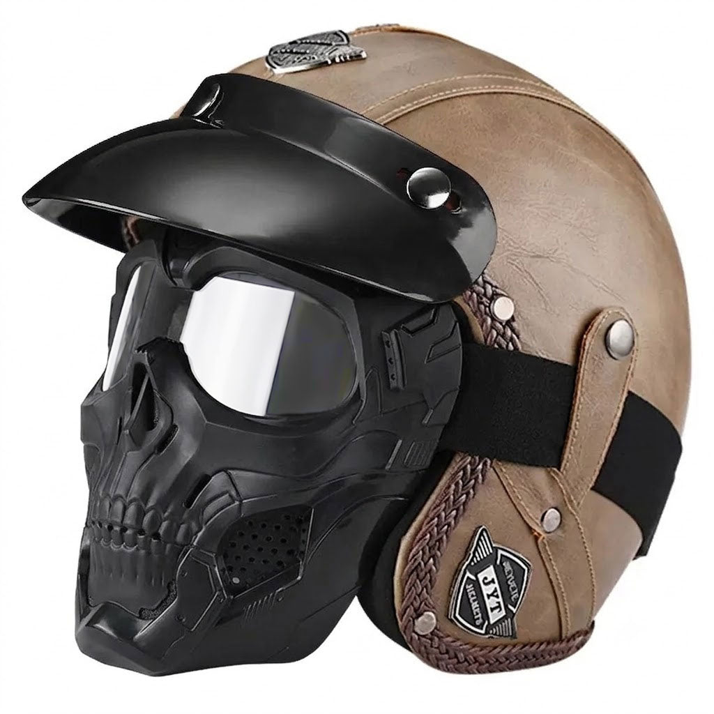Retro jet motorcycle 3/4 riding helmet-I146