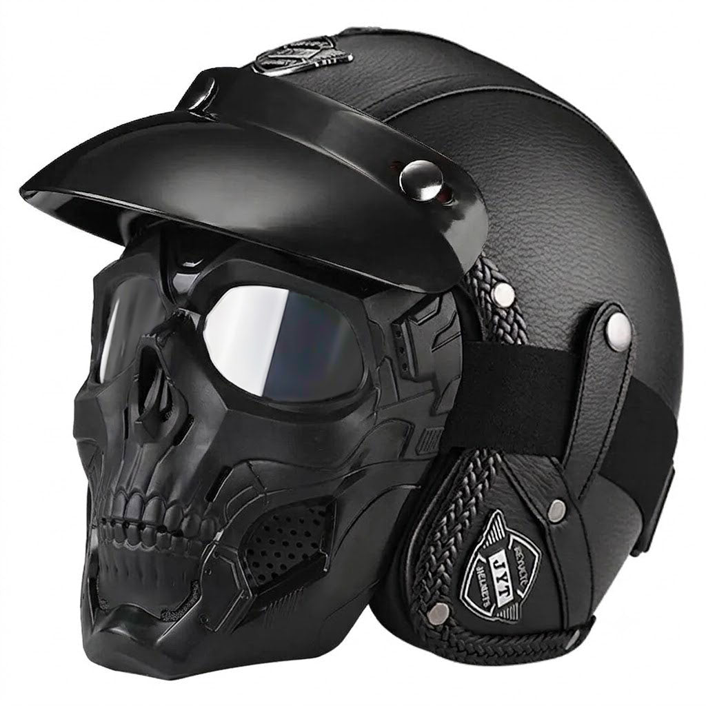 Retro jet motorcycle 3/4 riding helmet-I146