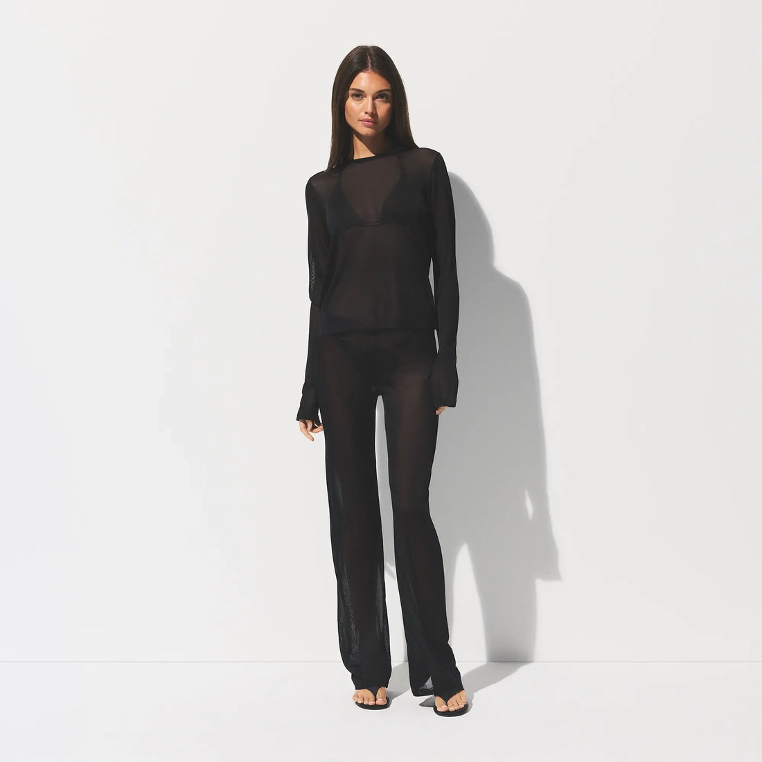 SLINKY KNIT LOW RISE PANT | OBSIDIAN