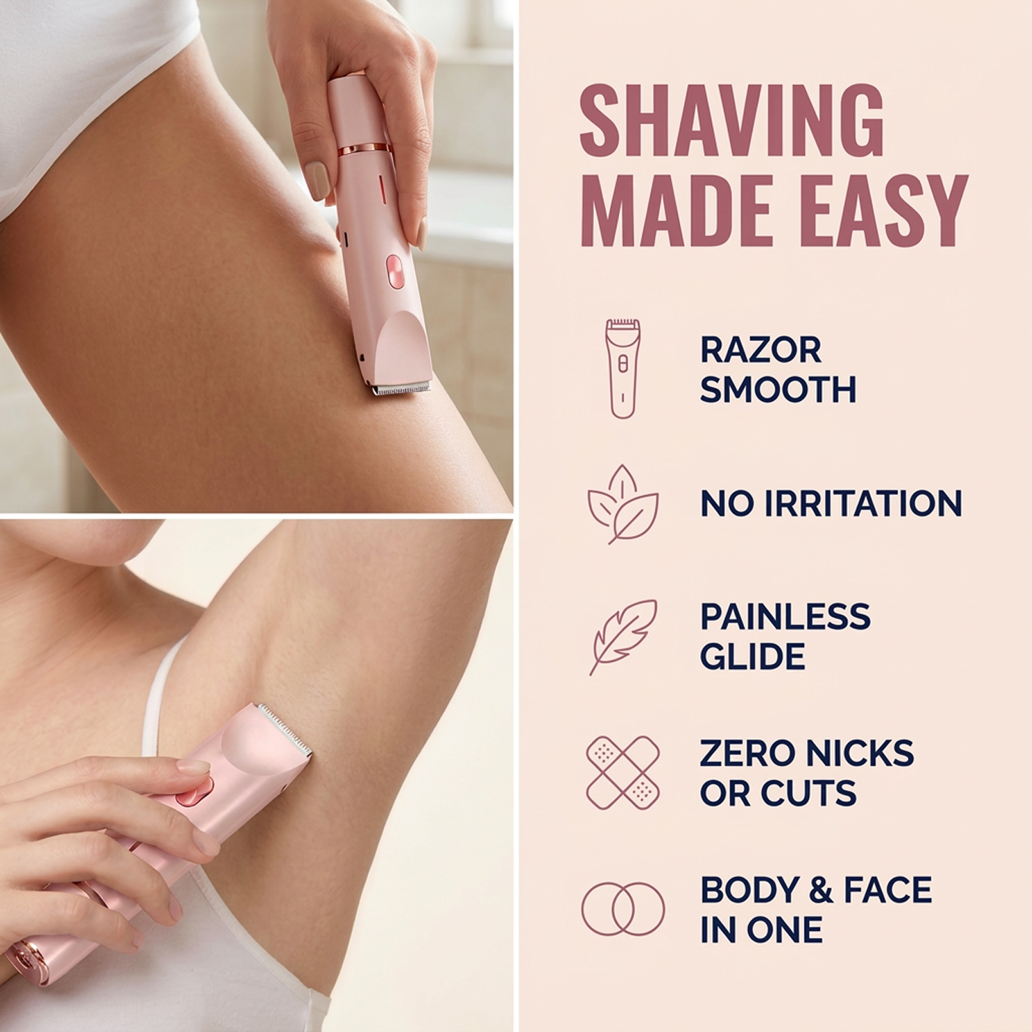Dermave Trimmer 2-in-1 design