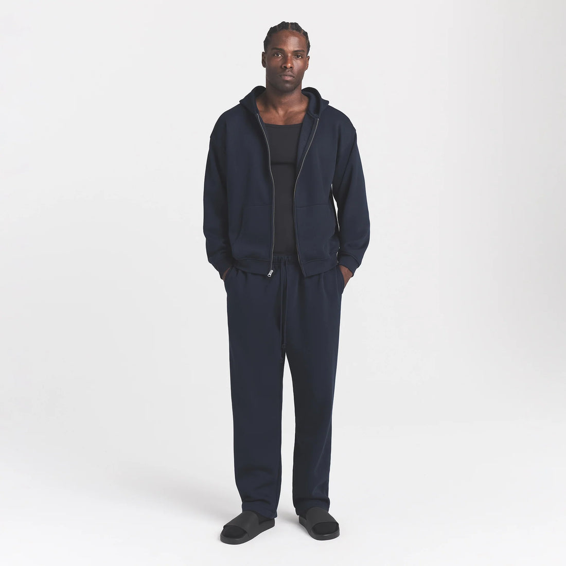 FLEECE LOUNGE MENS CLASSIC STRAIGHT LEG PANT | NAVY