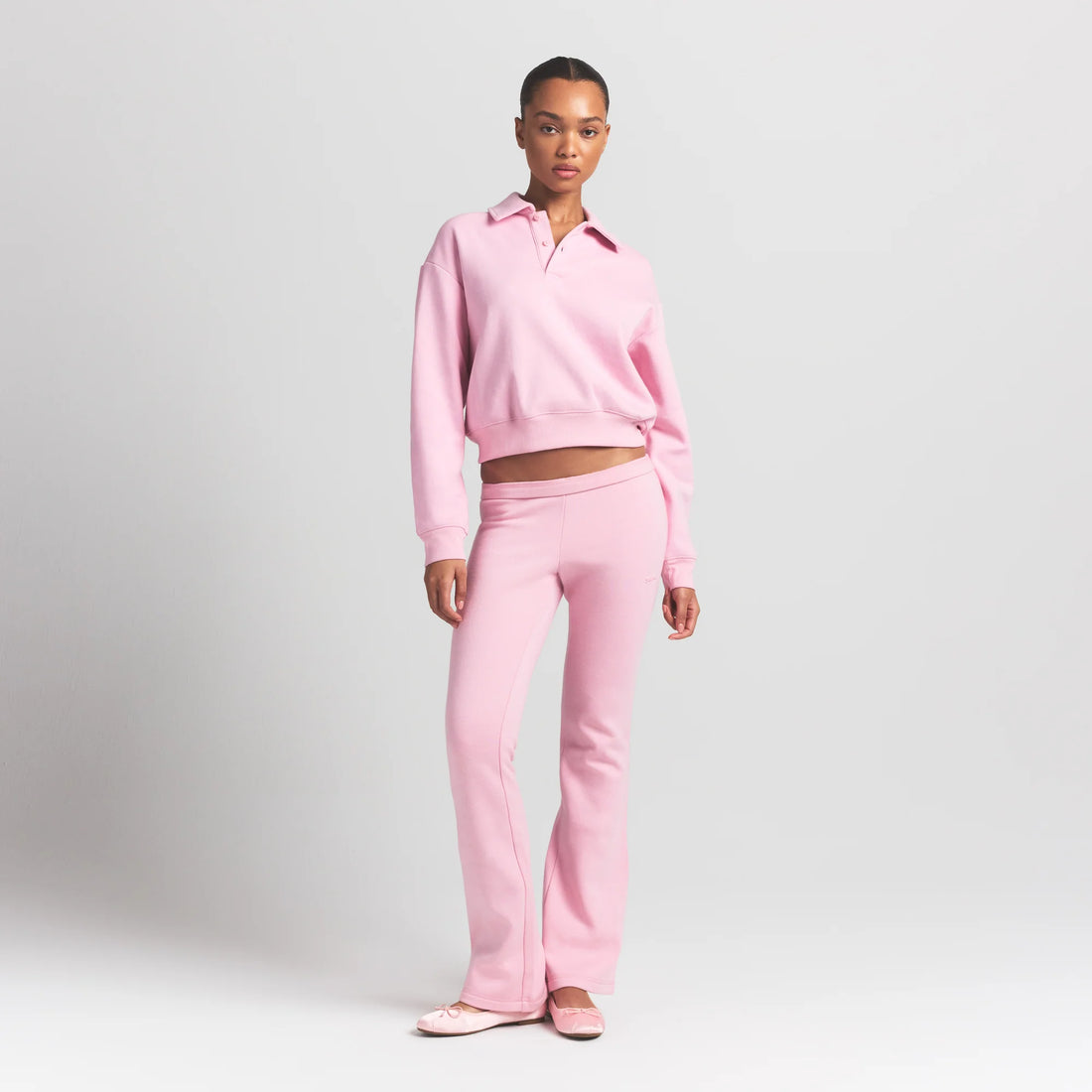 COTTON FLEECE POLO SWEATSHIRT | HALITE