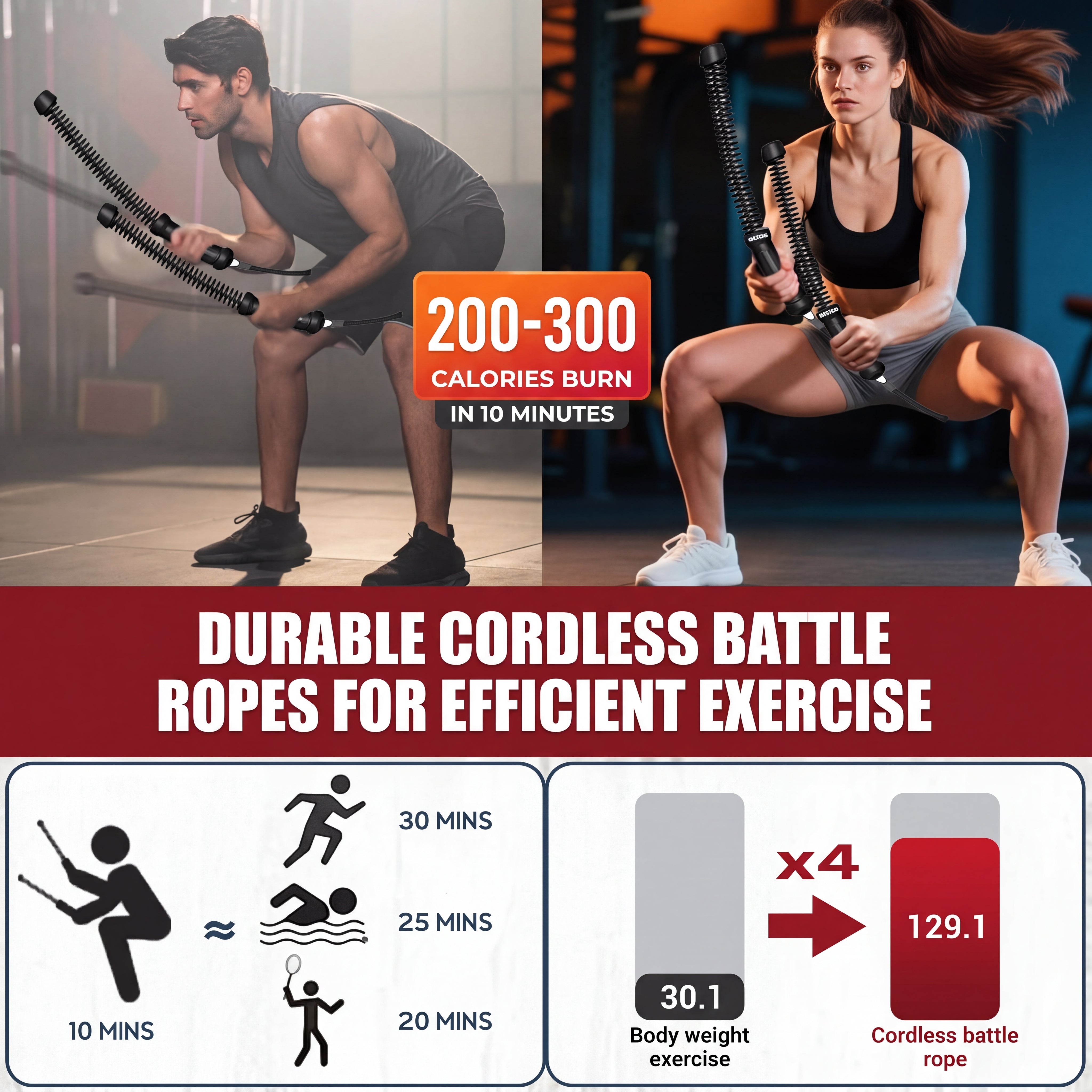 Ekoh Cordless Battle Ropes training image