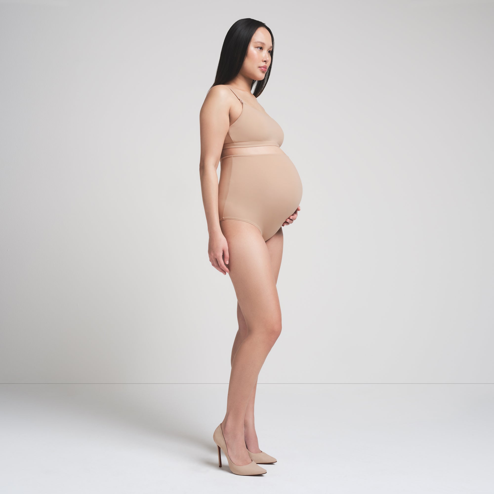 FITS EVERYBODY MATERNITY HIGH-WAISTED BRIEF | CLAY