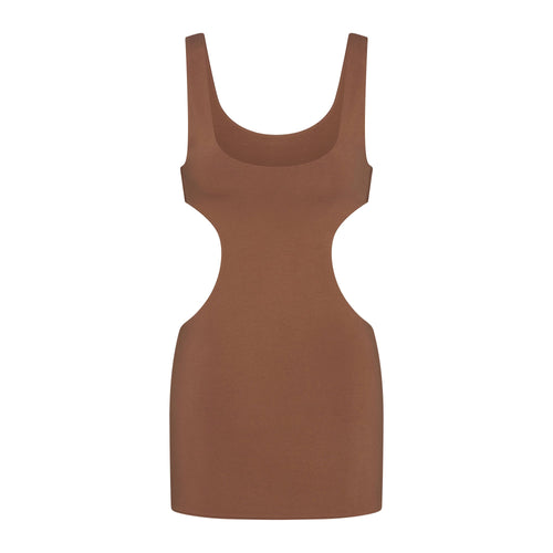 COTTON JERSEY CUT OUT MINI DRESS | JASPER