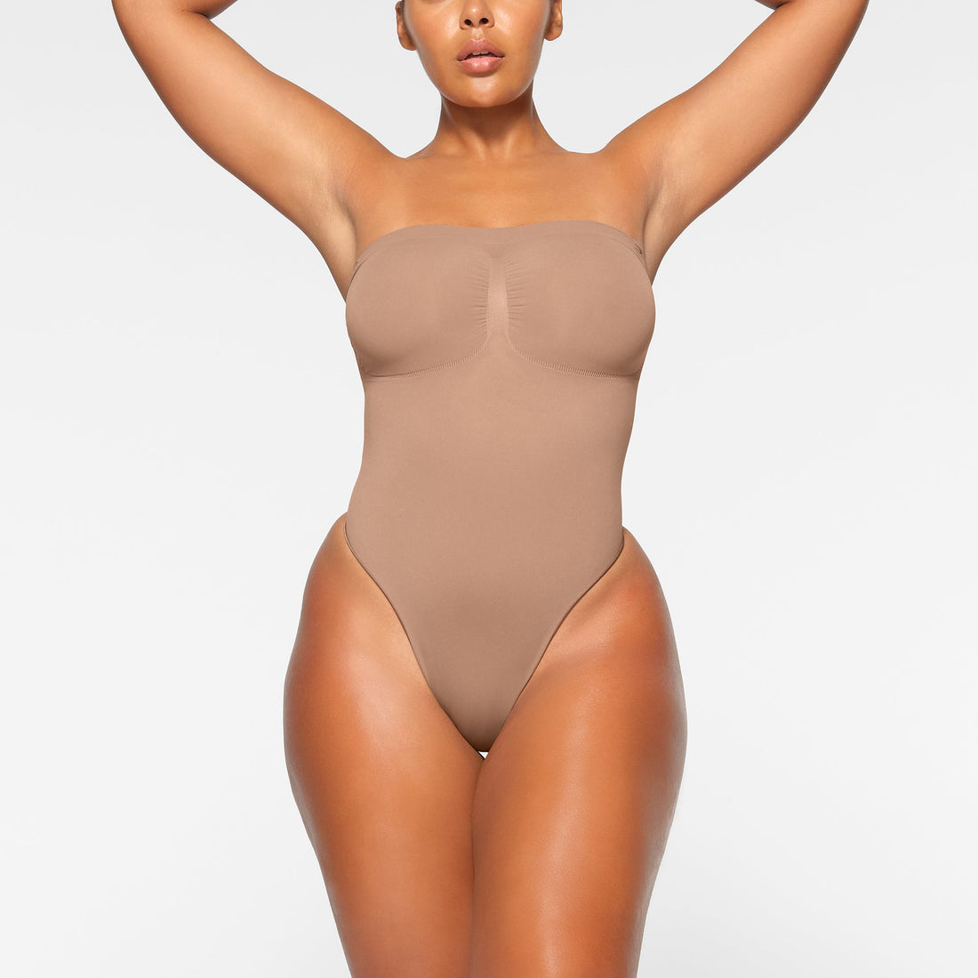 SEAMLESS SCULPT STRAPLESS THONG BODYSUIT | SIENNA