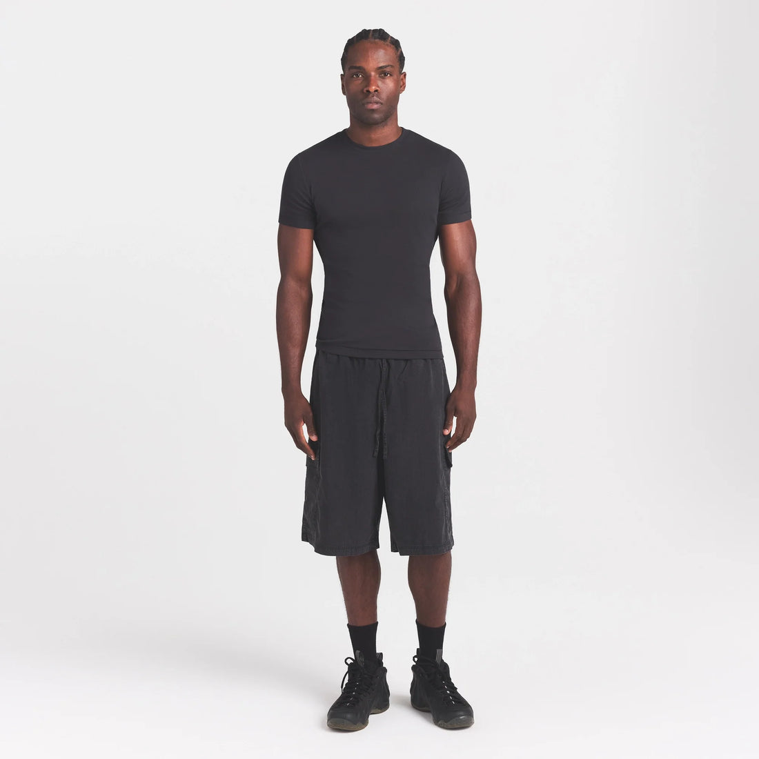 SKIMS COTTON RIB MENS T-SHIRT | ONYX