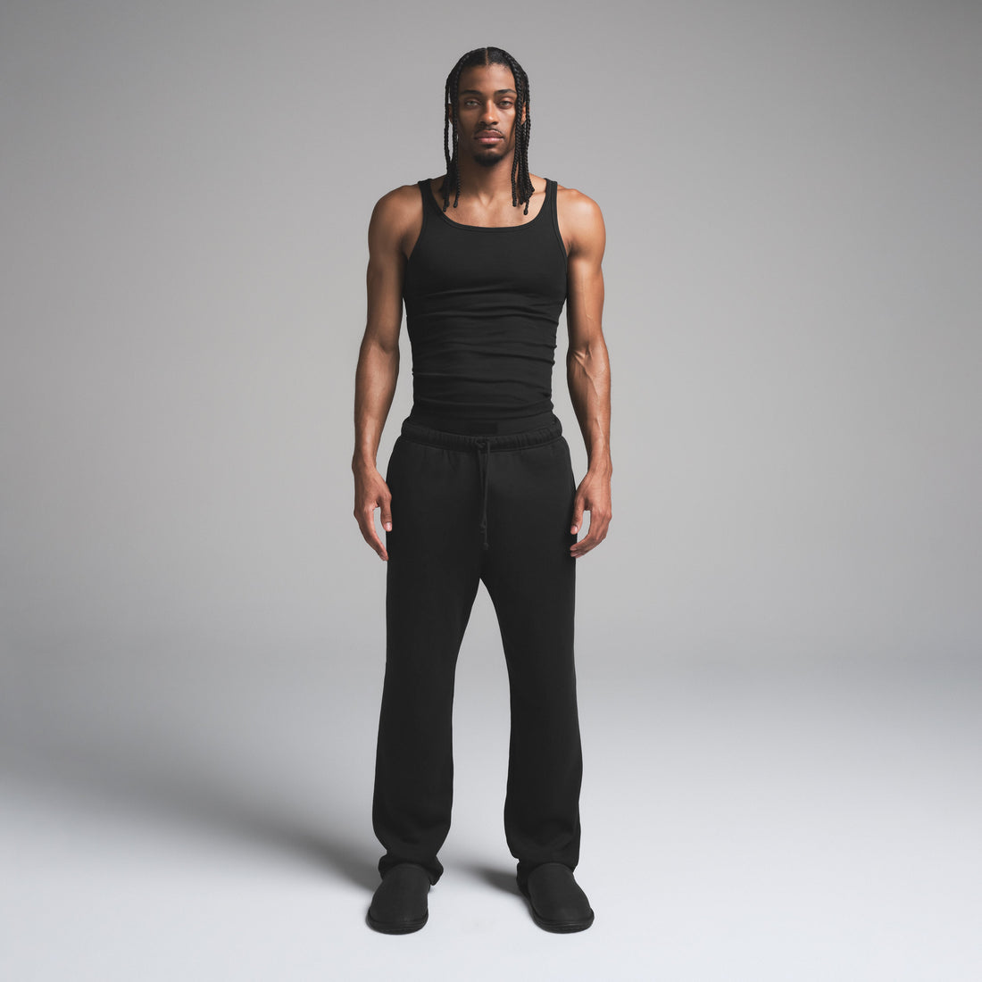 SKIMS COTTON MENS RIB TANK 3-PACK | ONYX