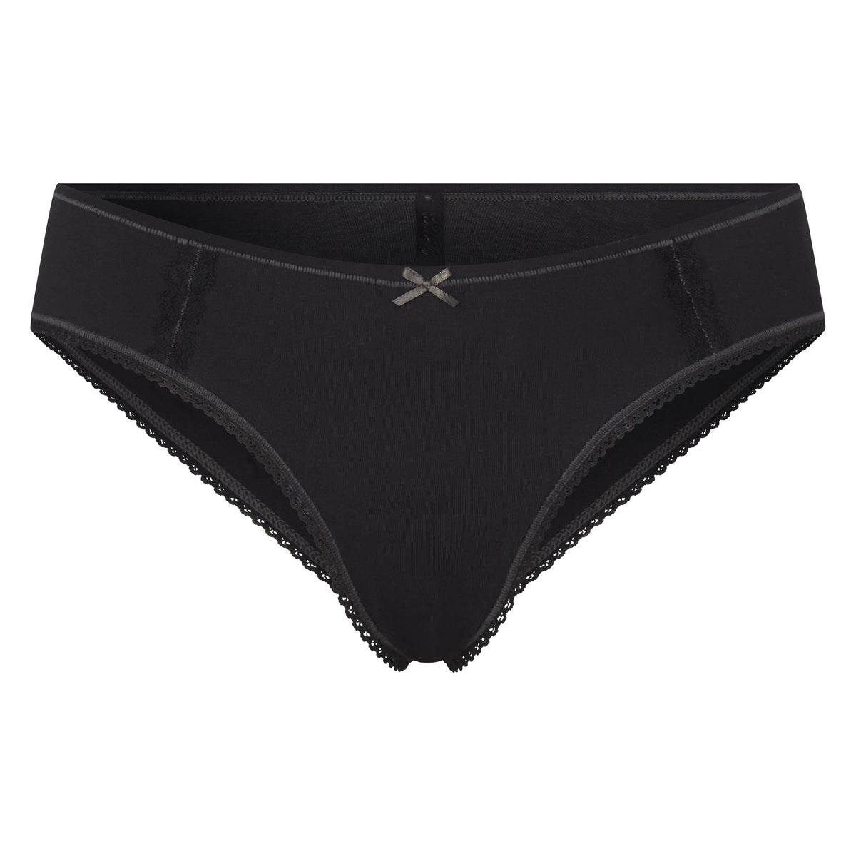 LIGHTWEIGHT COTTON LACE HIPSTER | SOOT TONAL