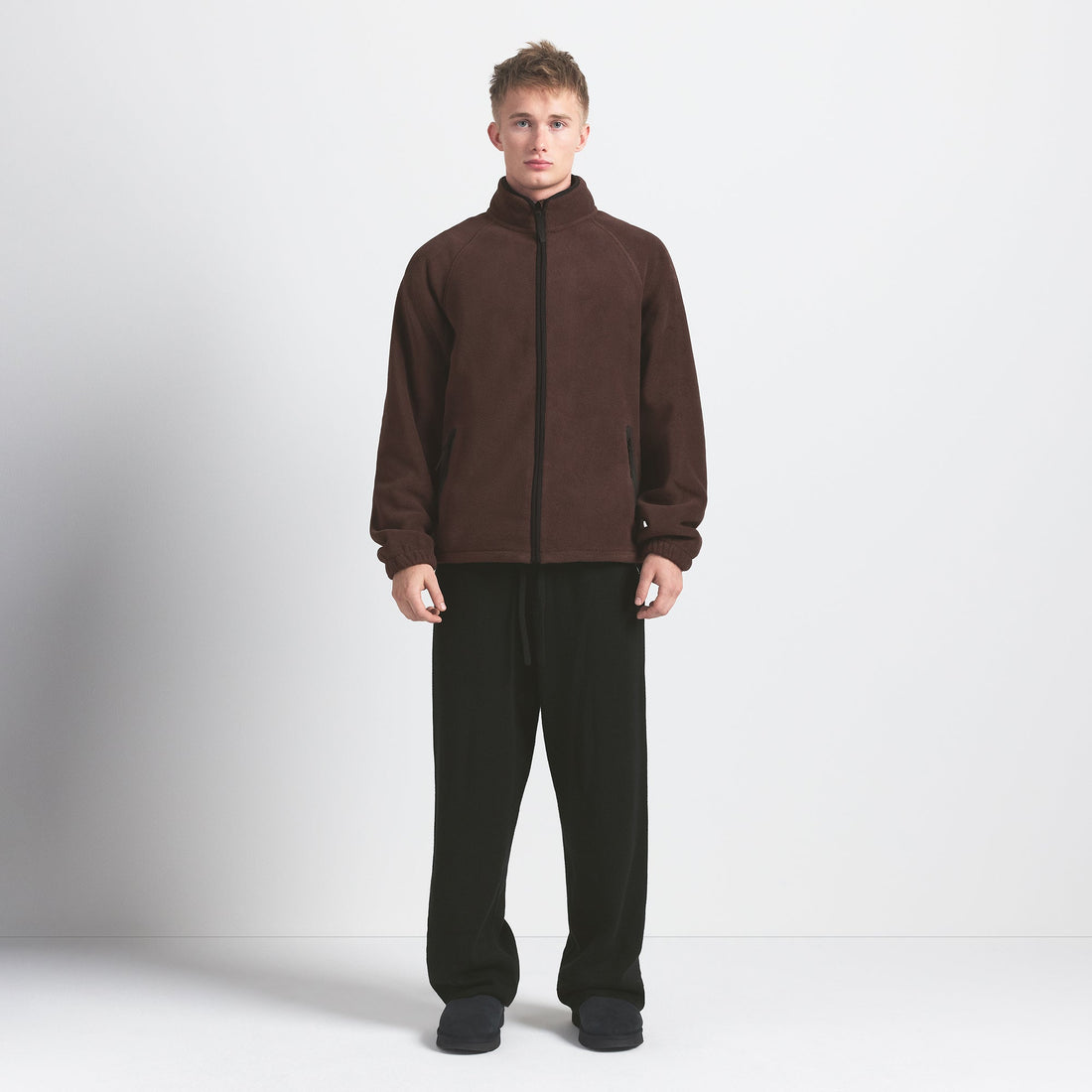 ARCTIC FLEECE MENS ZIP UP JACKET | ESPRESSO
