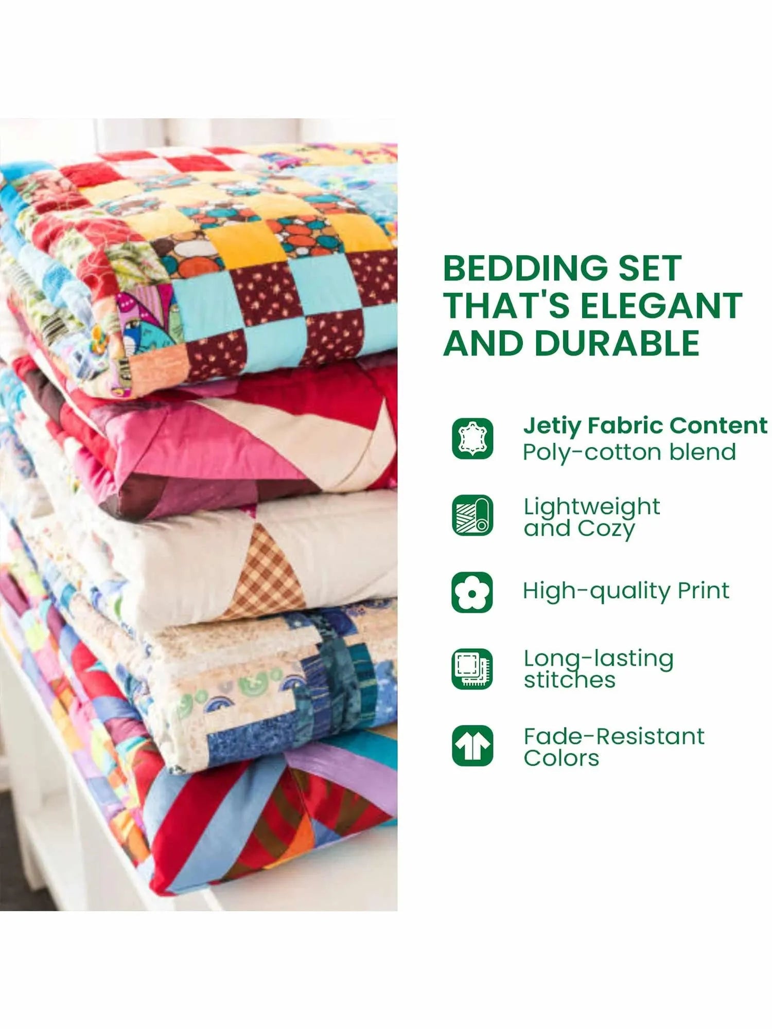 Winter Frost Glow 3-Piece  Quilted Bedding Set