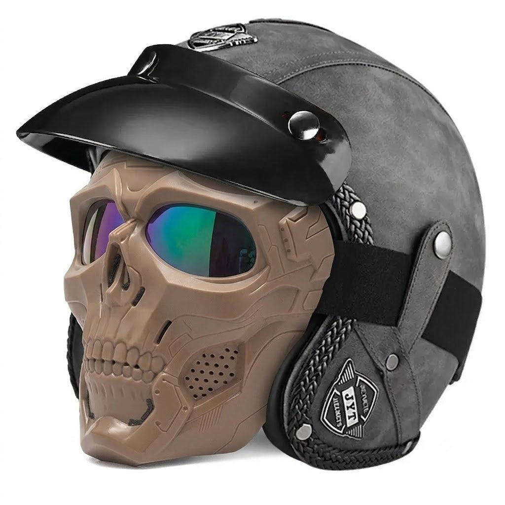 Retro jet motorcycle 3/4 riding helmet-I146