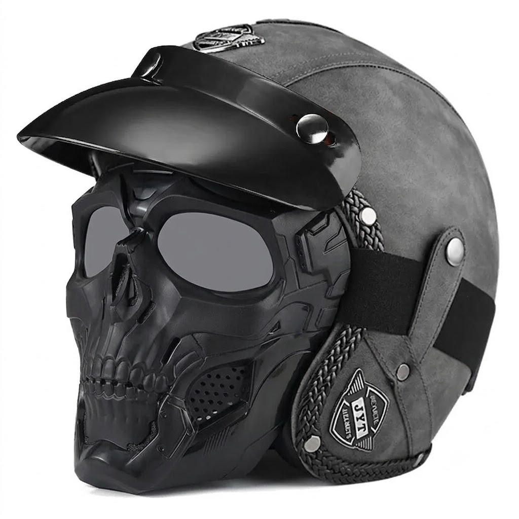 Retro jet motorcycle 3/4 riding helmet-I146