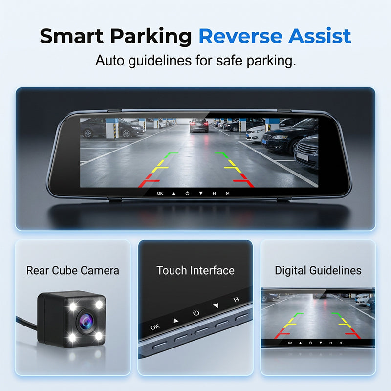 Dual Lens Rearview Mirror Dash Cam rear camera