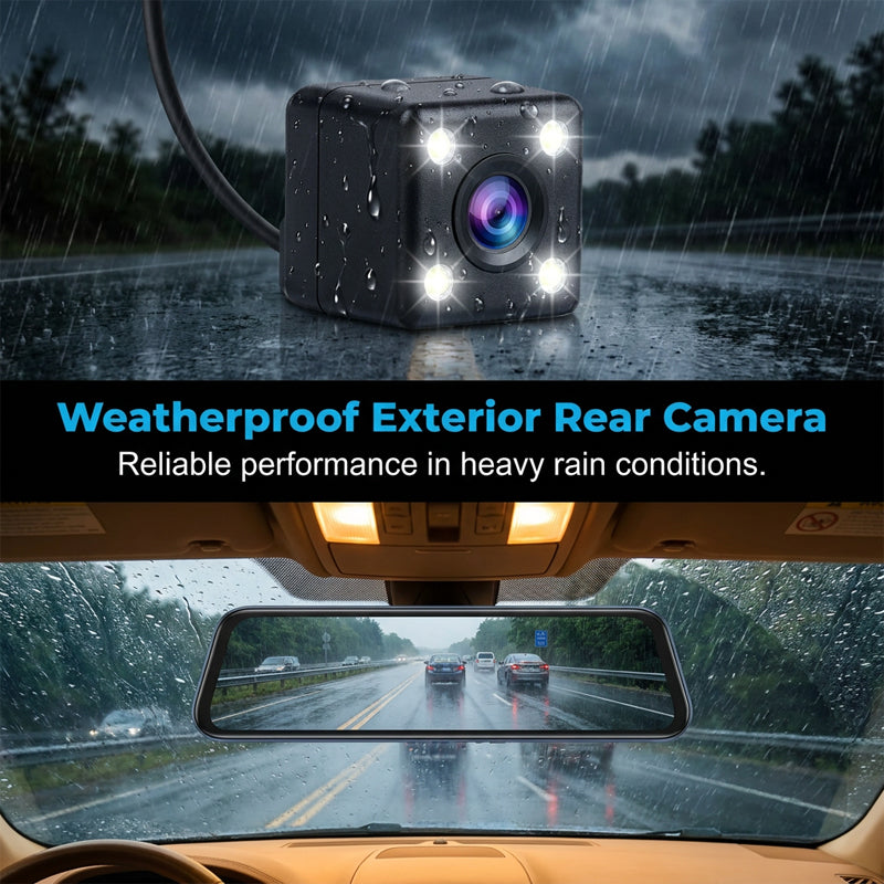 Dual Lens Rearview Mirror Dash Cam parking assist