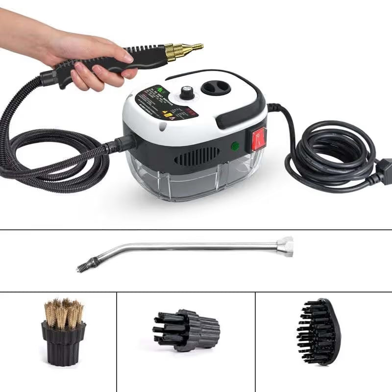 Red single-control steam cleaner
